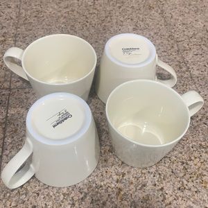 Crate & Barrel Margo 4 cups/mugs Cream color